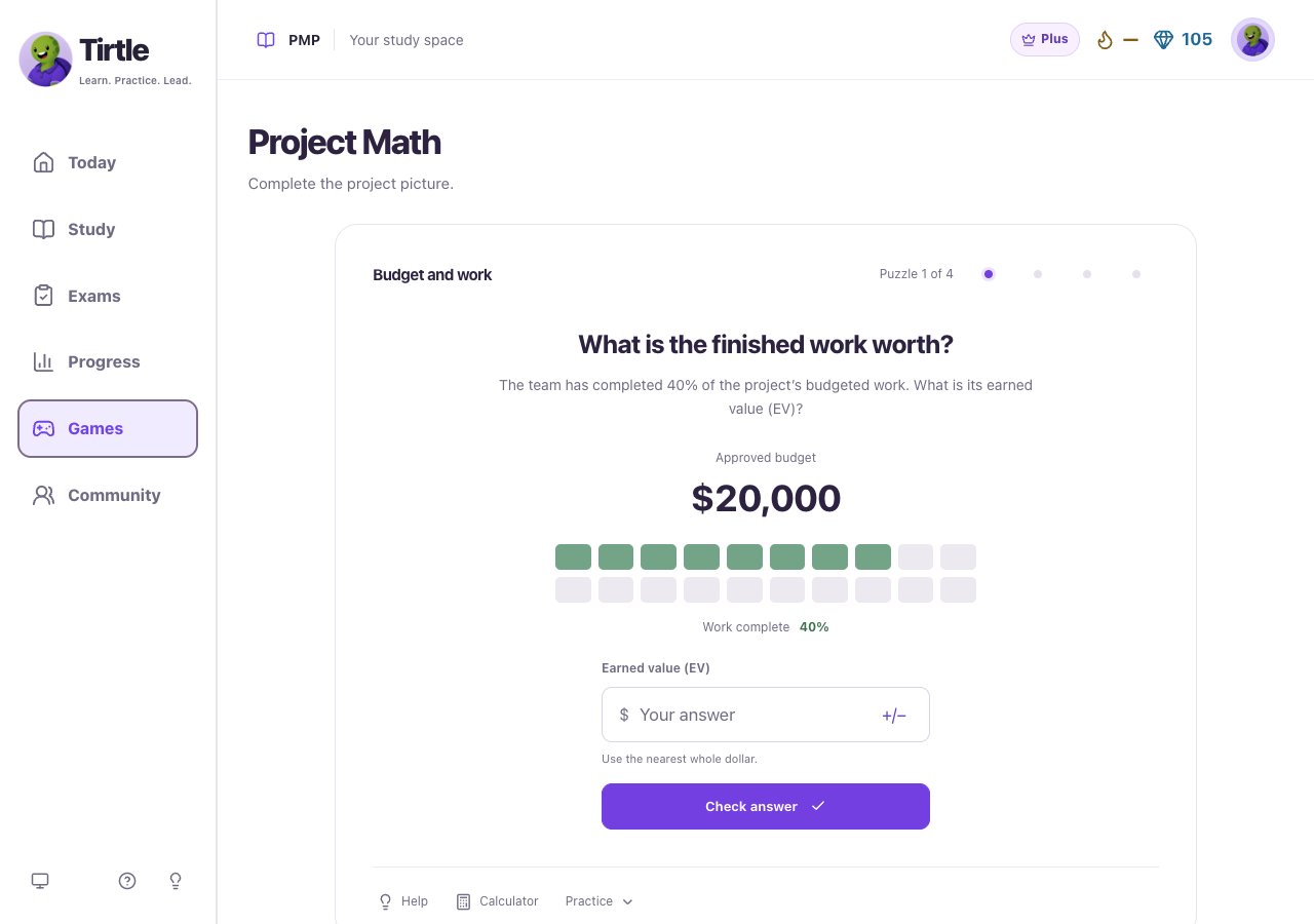Project Math calculation with project facts, answer field and Check answer