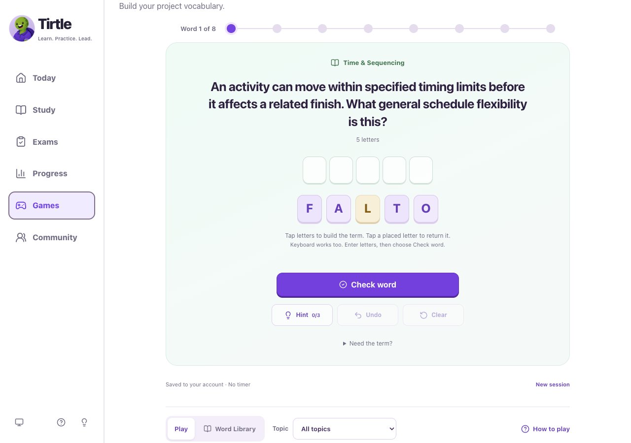 Word Quest clue with empty answer spaces, supplied letters and Check word